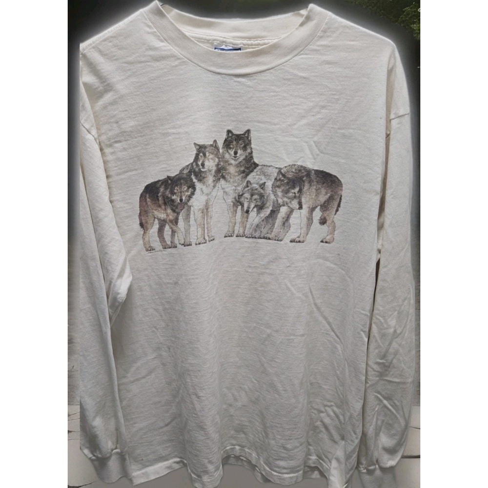 Wolf Pack Wolves Shirt AllSport Proweight Preshrunk USA Mens XL Vintage Tag